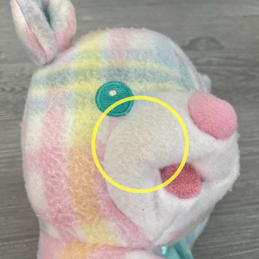 Vintage 1996 Hasbro Playskool Snuzzles Bear Plaid Pastel Vibrating Baby Plush - Picture 9 of 12